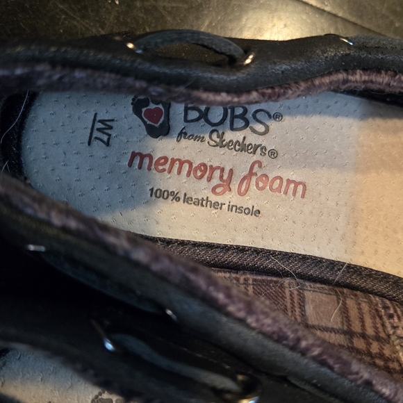 Bobs from Sketchers memory foam slip on shoes black leather womens size 7. NWOB - Picture 10 of 13